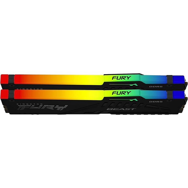 Memória Kingston Fury Beast Rgb DDR5 32GB Kit2 5600MHz Cl40