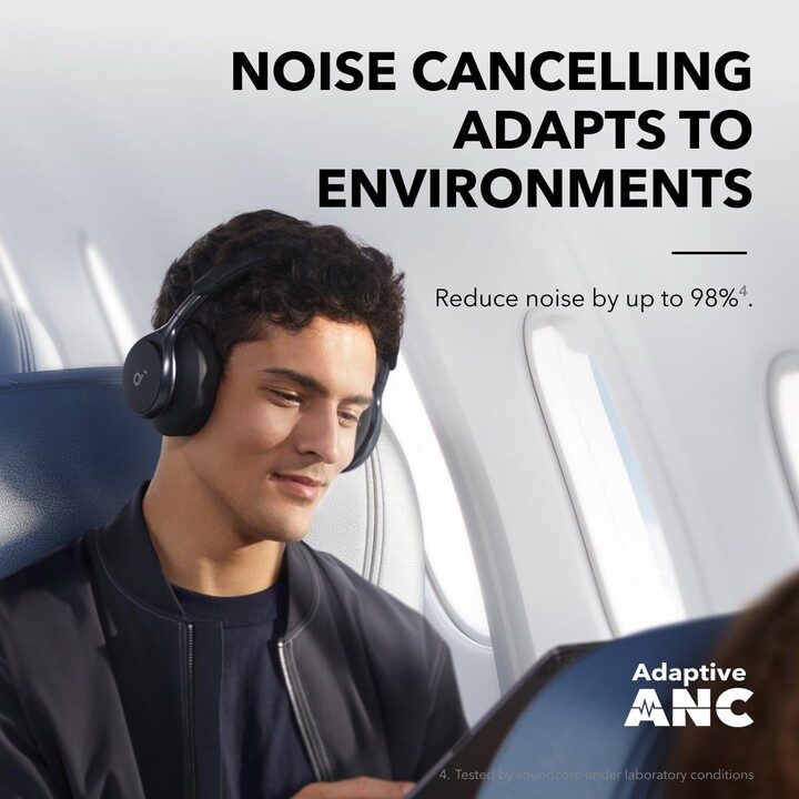 Soundcore Space One con cancelación de ruido (ANC) Auriculares Bluetooth Negro 