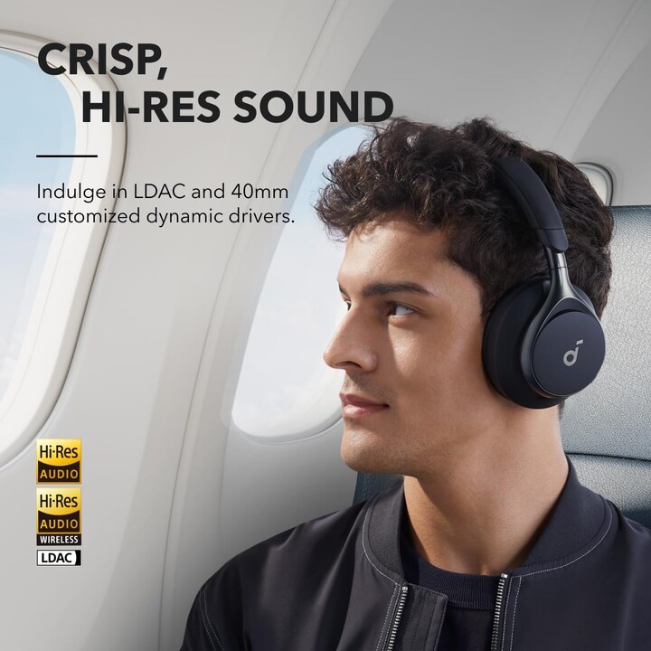 Soundcore Space One con cancelación de ruido (ANC) Auriculares Bluetooth Negro 