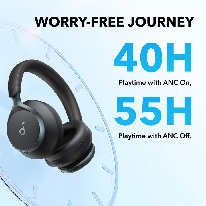 Soundcore Space One con cancelación de ruido (ANC) Auriculares Bluetooth Negro 