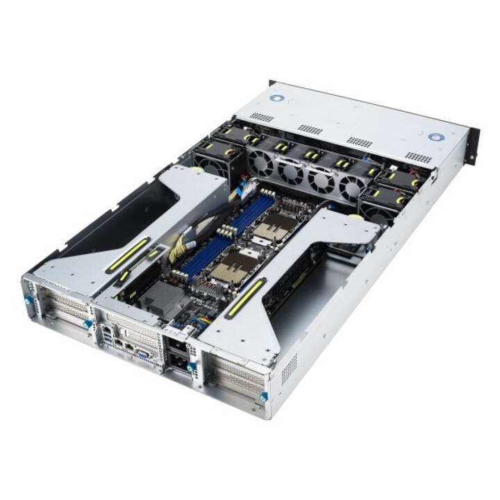 Asus 90SF0251-M004X0 server barebone Intel C741 Rack (2U) Nero, Acciaio