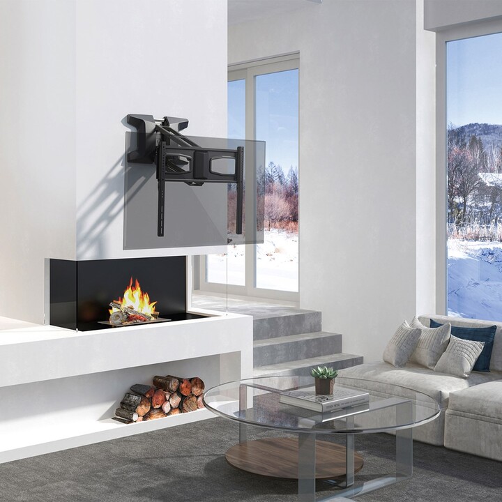 Maclean MC-891 soporte TV eléctrico sobre chimenea 37"-70" 35 kg negro