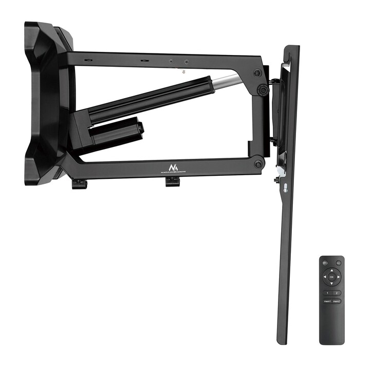 Maclean MC-891 soporte TV eléctrico sobre chimenea 37"-70" 35 kg negro
