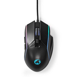 NEDIS GAMING MOUSE | 1.5M CABLE | ADJUSTABLE DPI | BUTTONS: 6 PROGRAMMABLE | LED