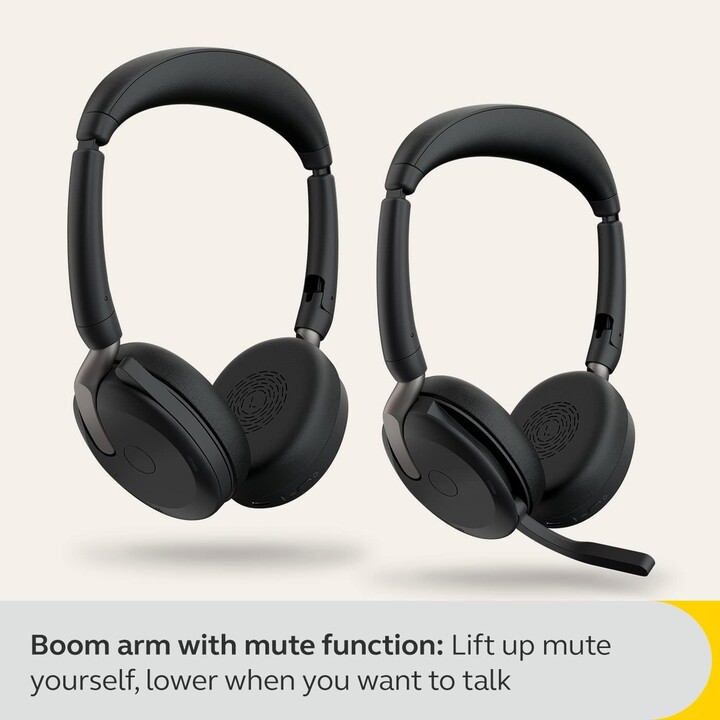 Jabra Evolve2 65 Flex UC Stereo Headset On-Ear (Bluetooth, wireless, USB-C)