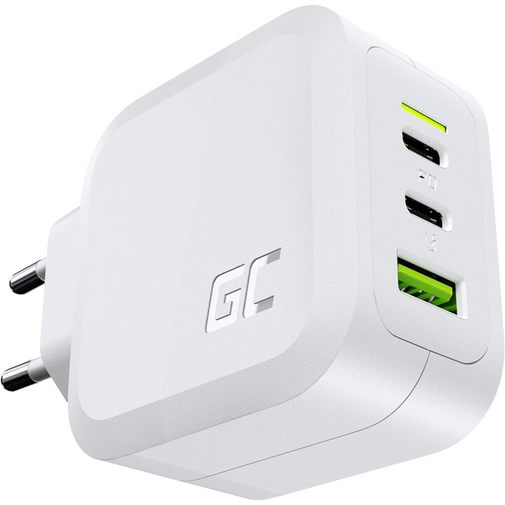 Carregador de dispositivo móvel Green Cell CHARGC08W Fones de ouvido, Netbook, Smartphone, Tablet Branco AC Carregamento rápido