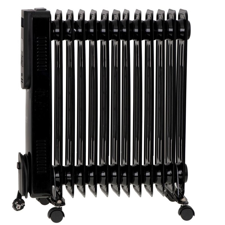 Calentador de aceite eléctrico con mando a distancia CAMRY CR 7814 13 aletas, 2500 W negro