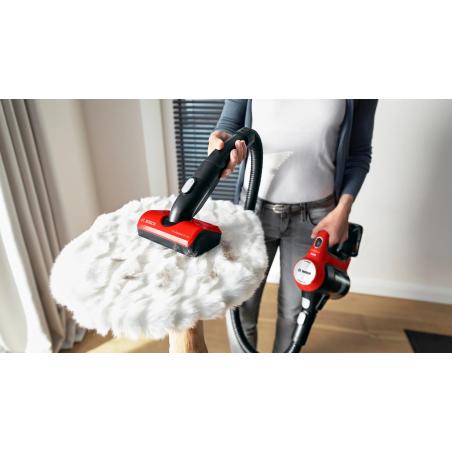 Bosch BCS711PET aspiradora de pie y escoba eléctrica Batería Secar Sin bolsa 0,3 L Negro, Rojo 3 Ah