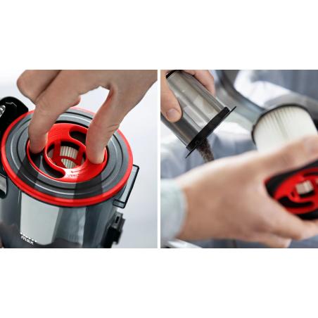 Bosch BCS711PET aspiradora de pie y escoba eléctrica Batería Secar Sin bolsa 0,3 L Negro, Rojo 3 Ah