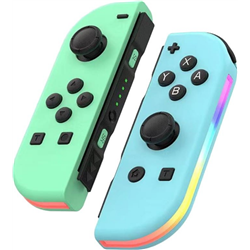Mando Joy-Con Set Izq/Dcha Nintendo Switch Compatible Light Verde Azul RGB