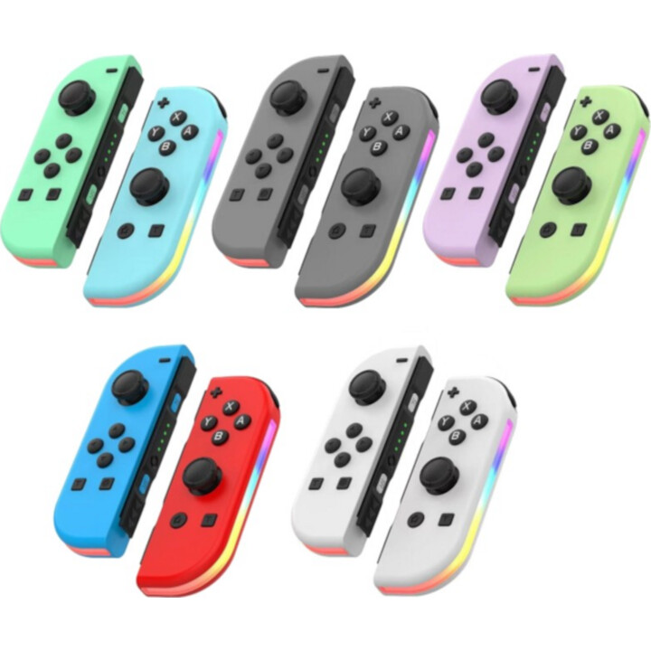 Set controller Joy-Con compatibile con Nintendo Switch sinistro/destro Verde chiaro Blu RGB