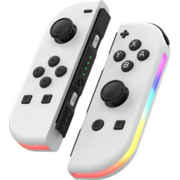Mando Joy-Con Set Izq/Dcha Nintendo Switch Compatible Blanco RGB