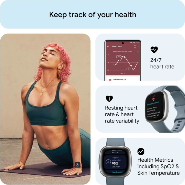 Fitbit Versa 4 GPS Platino