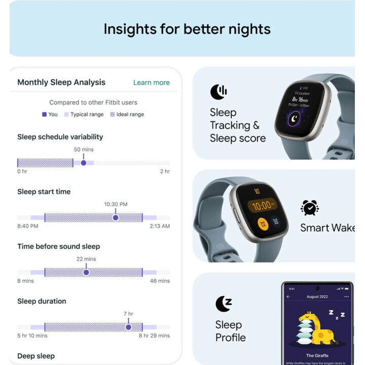 Fitbit Versa 4 GPS Platino