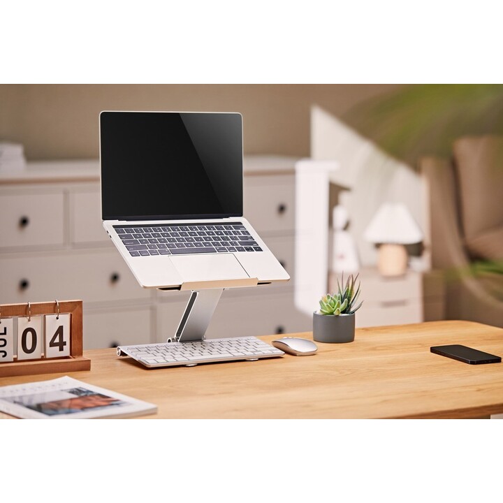 Gembird NBS-D1-03 Foldable Vertical Laptop Stand, Silver