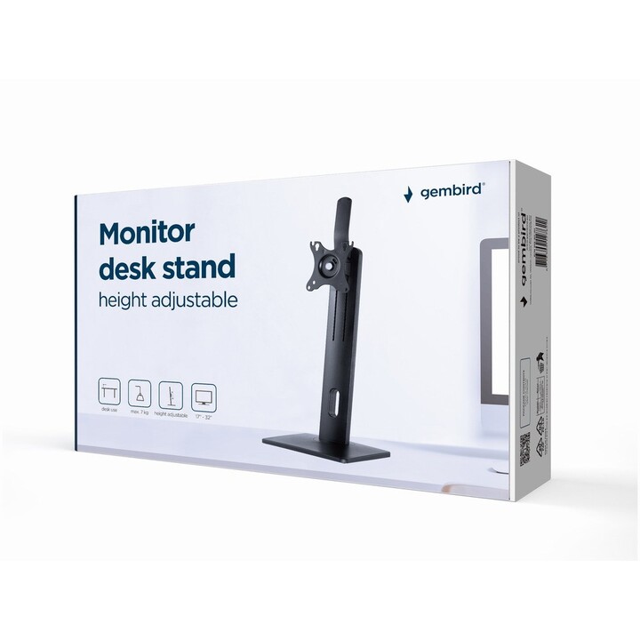 Gembird MS-D1-01 Monitor-Tischständer, höhenverstellbar, Schwarz