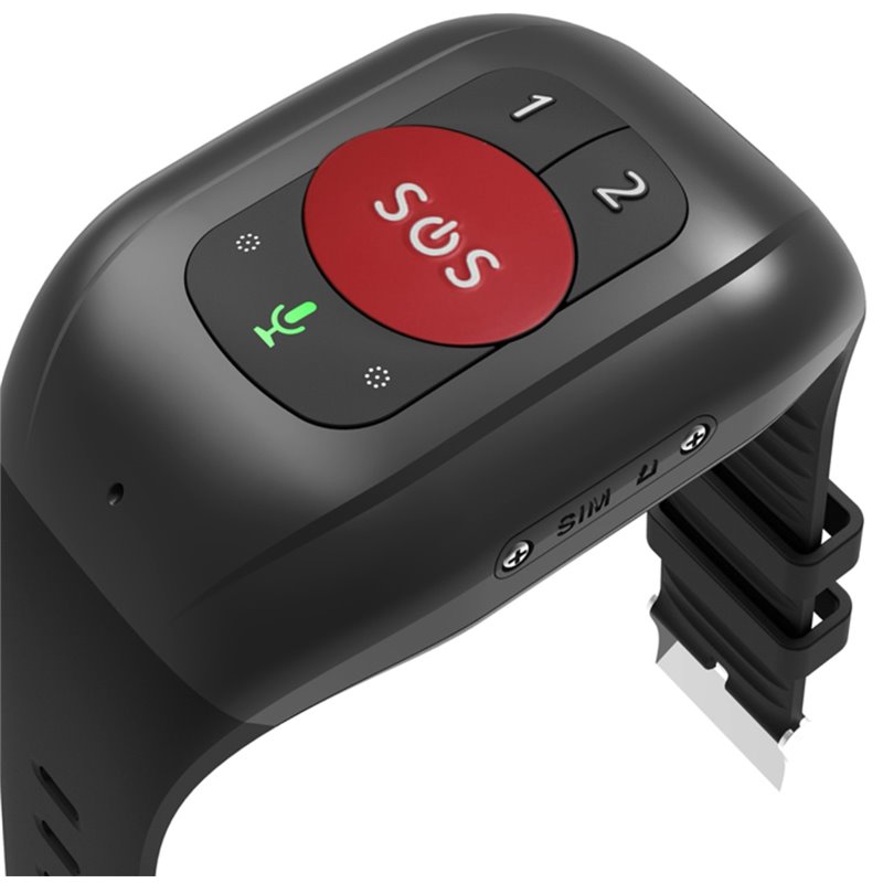 Smartband Bracelet Leotec Senior Smart Band 4G/ Red and Black