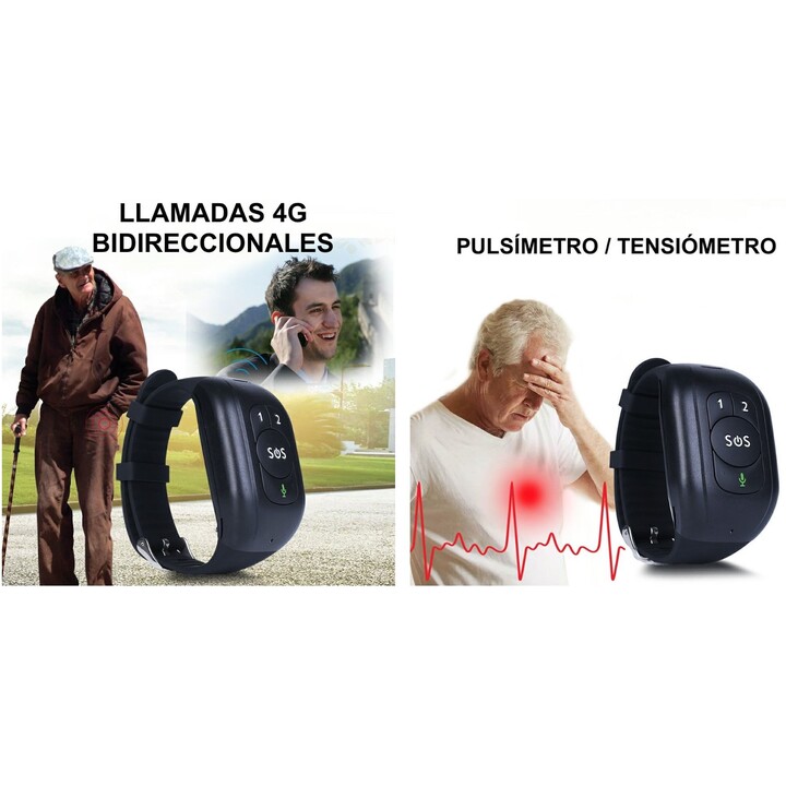 Bracciale Smartband Leotec Senior Smart Band 4G/ Rosso e Nero