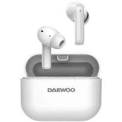 Fones de ouvido Bluetooth Daewoo DW2005 com estojo de carregamento/ Autonomia 6h/ Branco