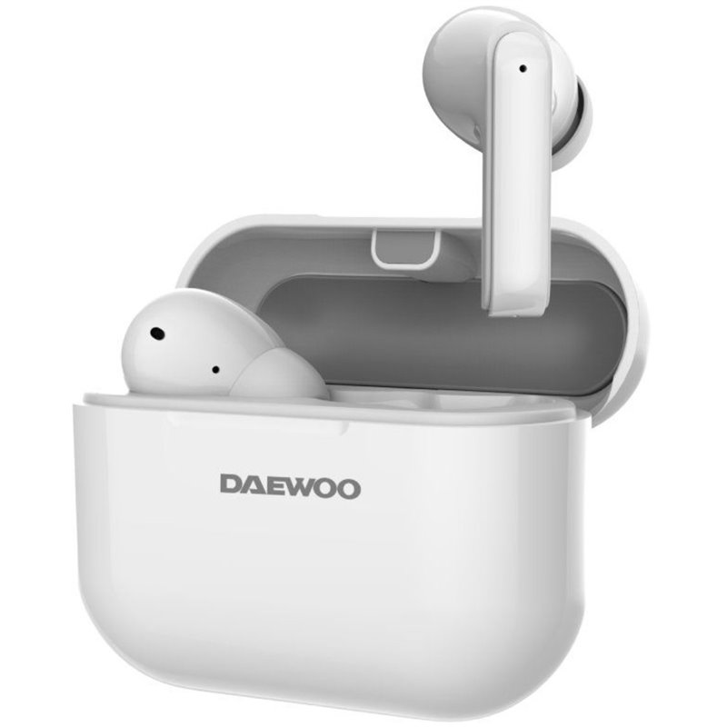 Fones de ouvido Bluetooth Daewoo DW2005 com estojo de carregamento/ Autonomia 6h/ Branco