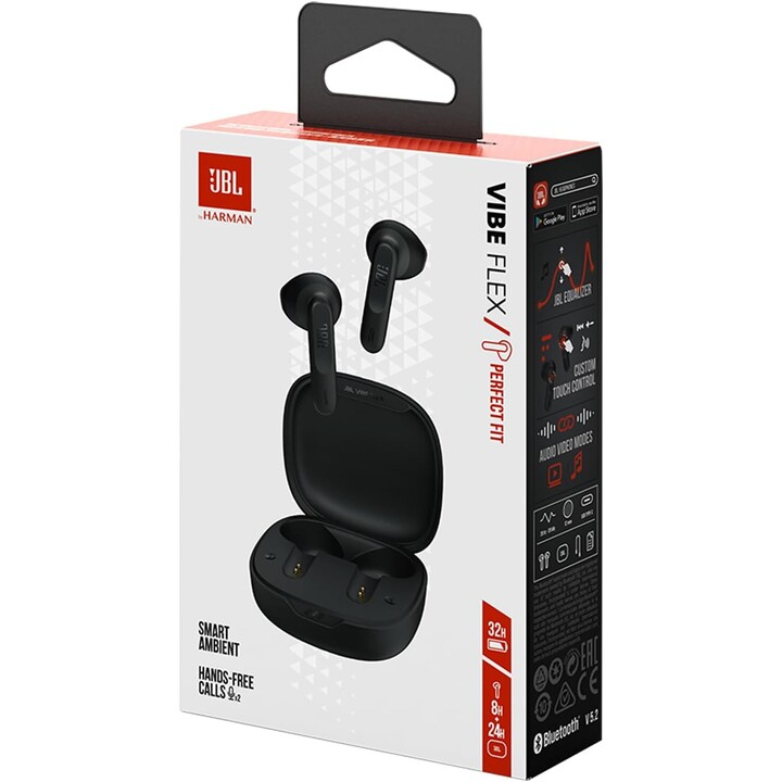 JBL Wave Flex Black - Bluetooth Headphones