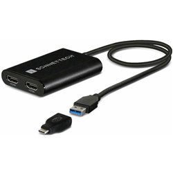 DisplayLink USB-C Dual HDMI Adapter 4K 60Hz for M1/M2/M3 Thunderbolt Macs