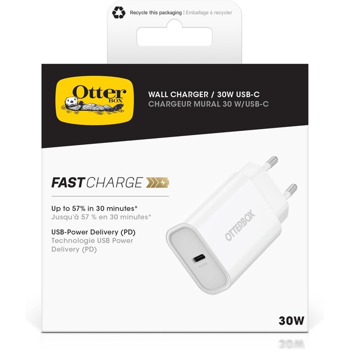 OTTERBOX Standard 30W USB-C-Wandladegerät weiß 30w-1x