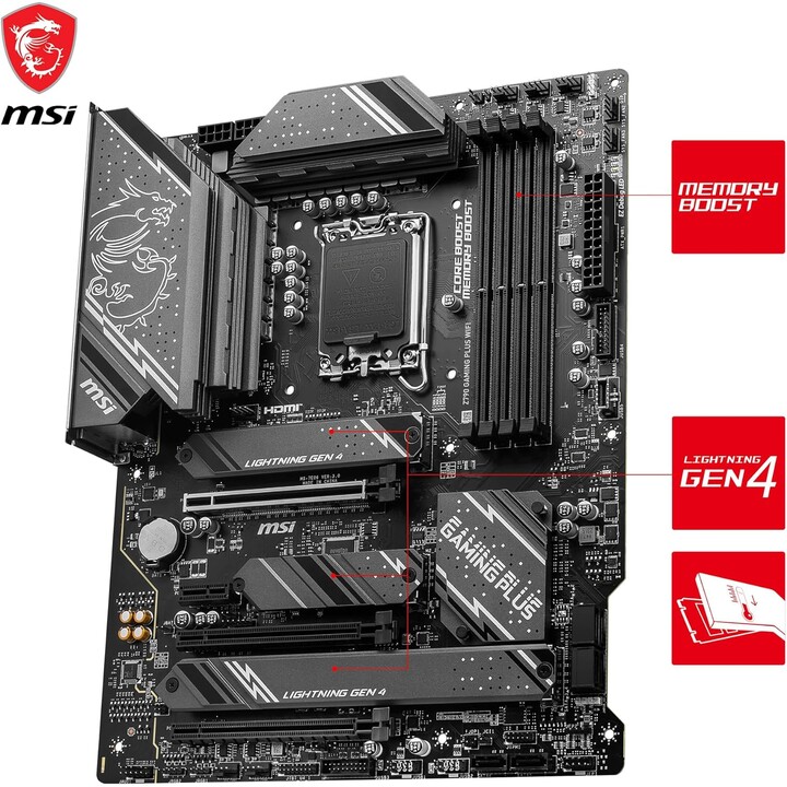 Scheda madre Msi Z790 Gaming Plus Wifi Intel Z790 Lga 1700 Atx