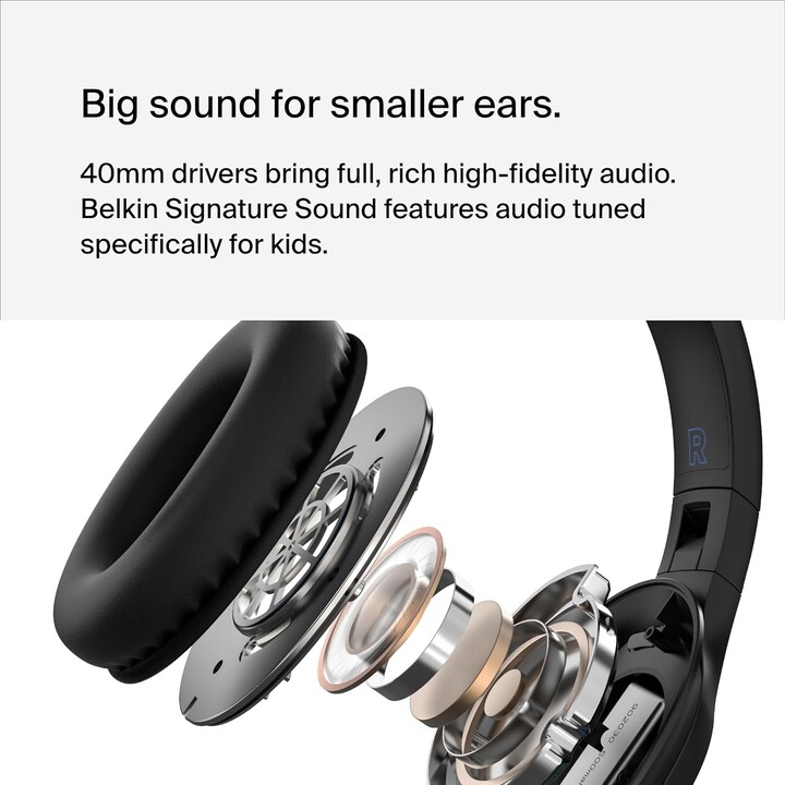 Belkin Auriculares Inalámbricos Circumaurales Para Niños Negro