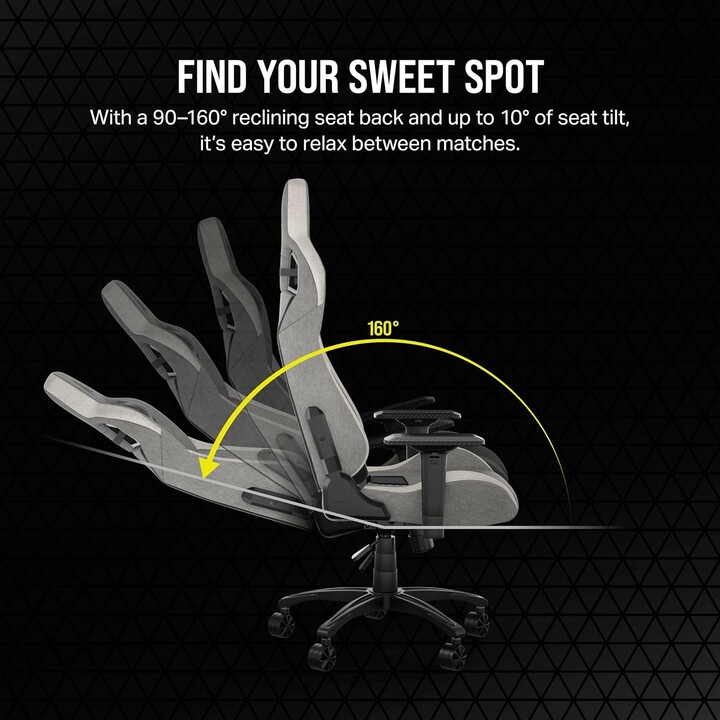Corsair T3 Rush 2023 Gaming Cinza/Branco
