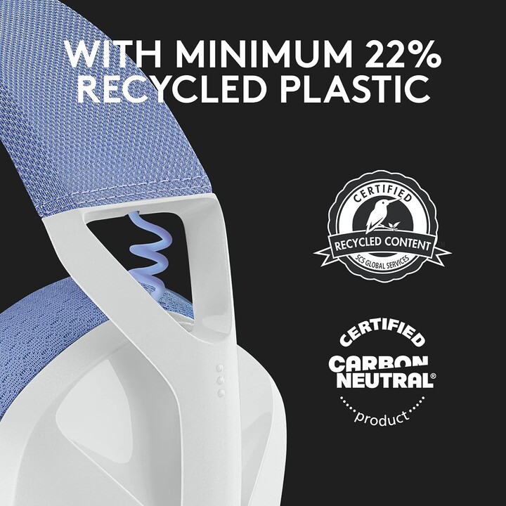 Cuffie da gioco con microfono Logitech G435/ Bluetooth/ Bianco grezzo e lilla