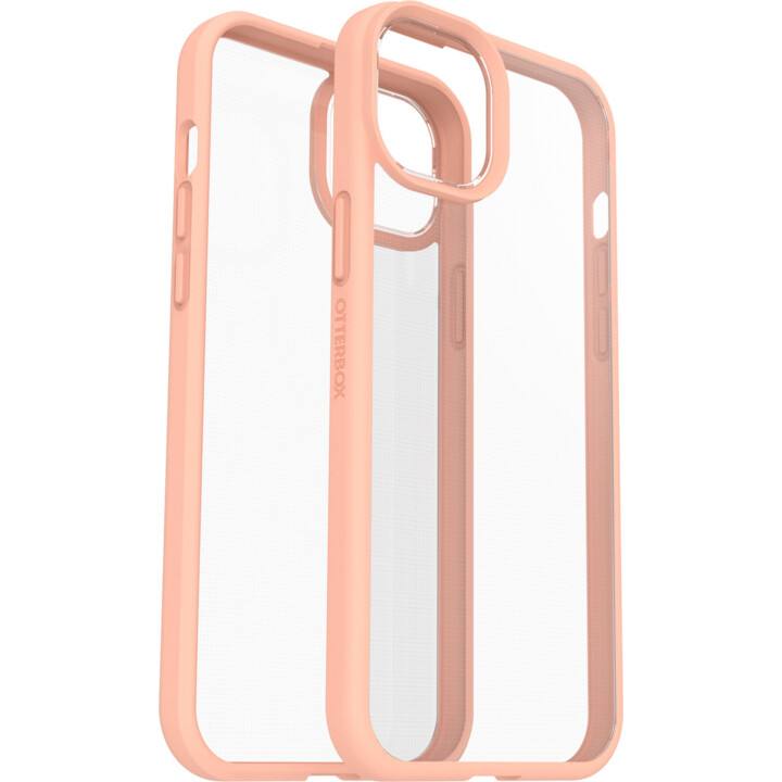 Otterbox React Clear Back Cover Handyhülle für iPhone 15 Plus 14 Plus pfirsichfarben