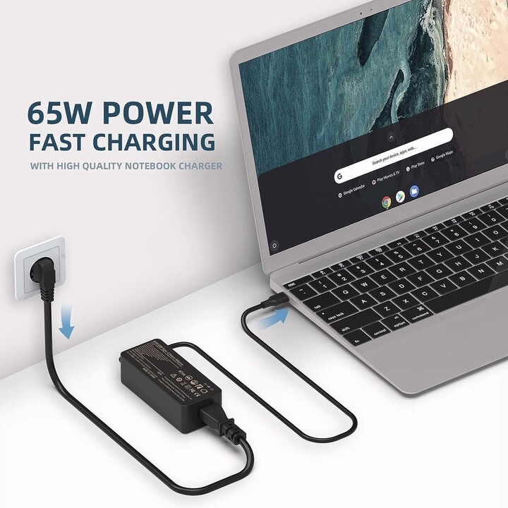 Fonte de alimentação portátil Lenovo 65w usb-c para ioga série 920-13ikb