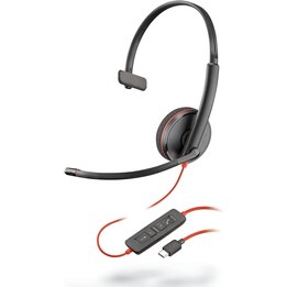 POLY Blackwire C3210 Kopfhörer Kabelgebunden Kopfband Büro/Callcenter USB Typ-C Schwarz