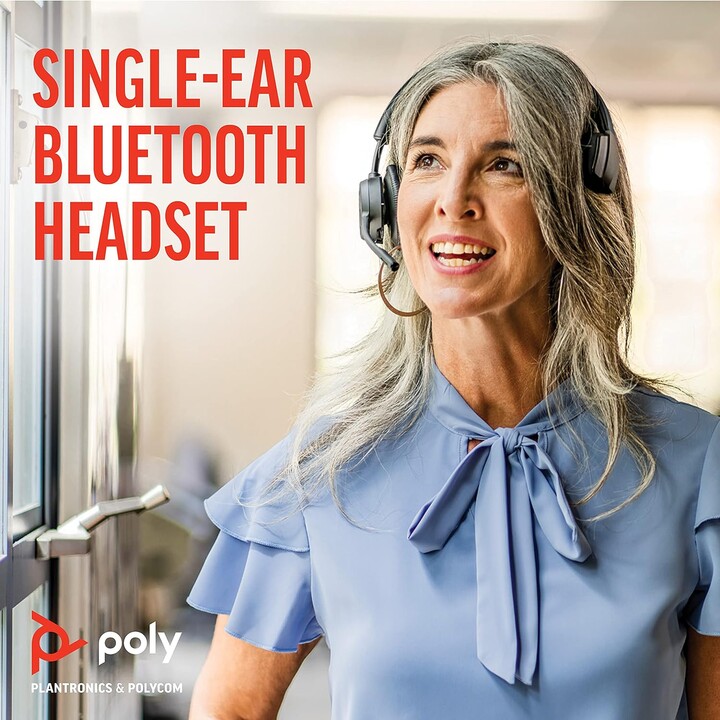 POLY Voyager 4310 UC Headphones Wireless Headband Office/Call Center USB Type A Bluetooth Charging Base Black