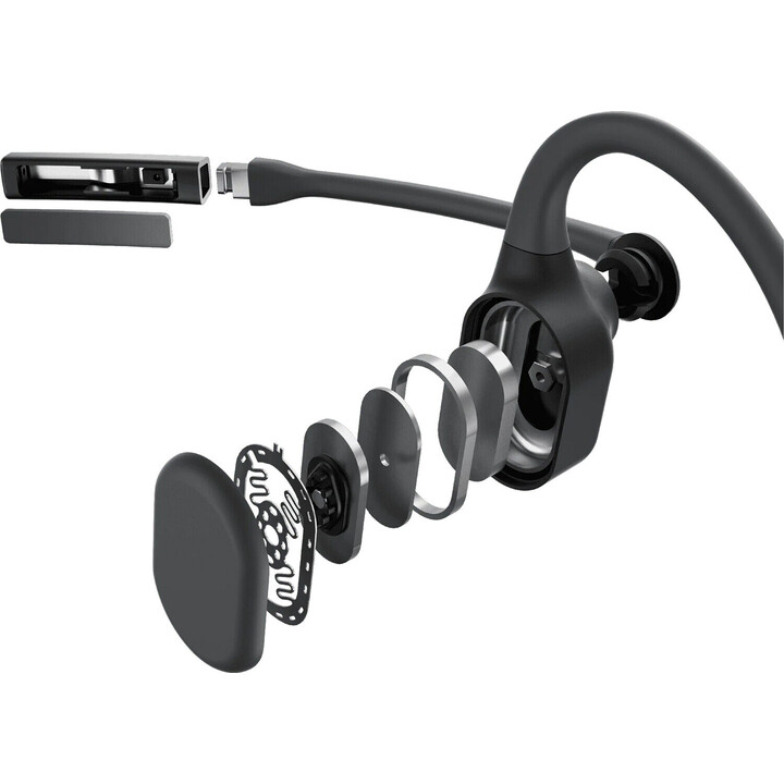 SHOKZ OpenComm2 UC drahtloser, knochenleitender Bluetooth-KopfhörerfürVideokonferenzen mit USB-C-Adapter | 16 Stunden Sprechze