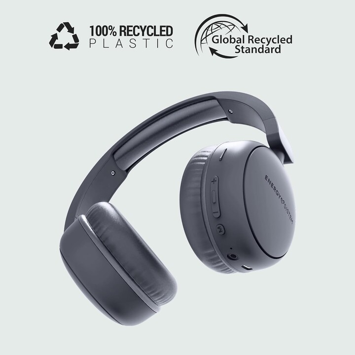 Cuffia + microfono cuffie energetiche sintonizzatore radio bluetooth grafite