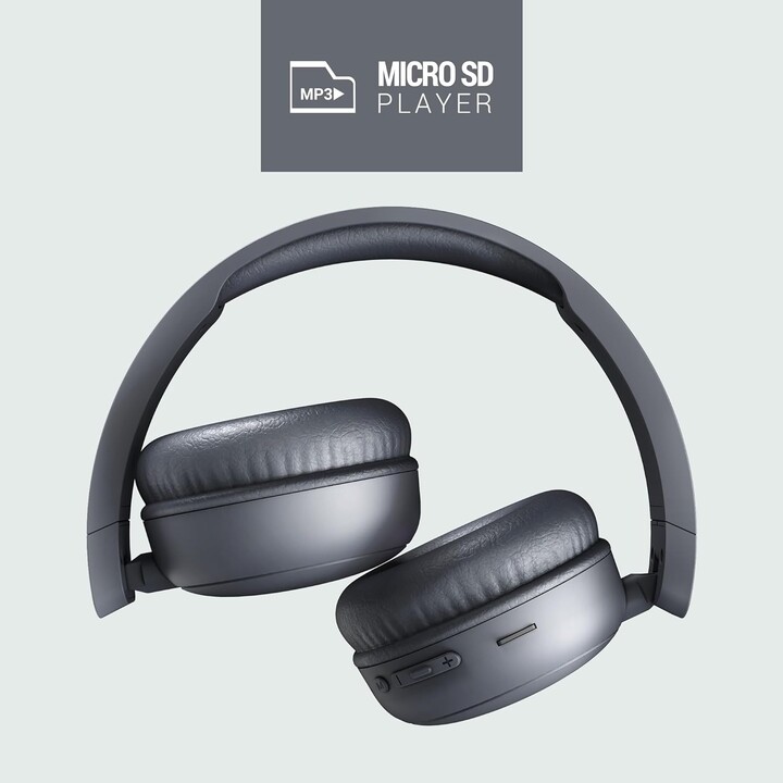 Cuffia + microfono cuffie energetiche sintonizzatore radio bluetooth grafite