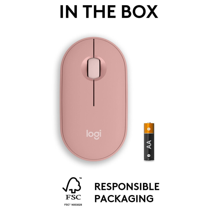 Logitech Raton Inalambrico Bluetooth M350S Rosa