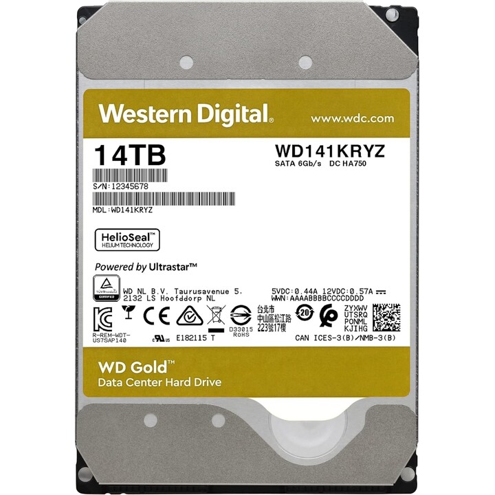 Western Digital DDisco duro interno WD Gold Enterprise Class de 14TB