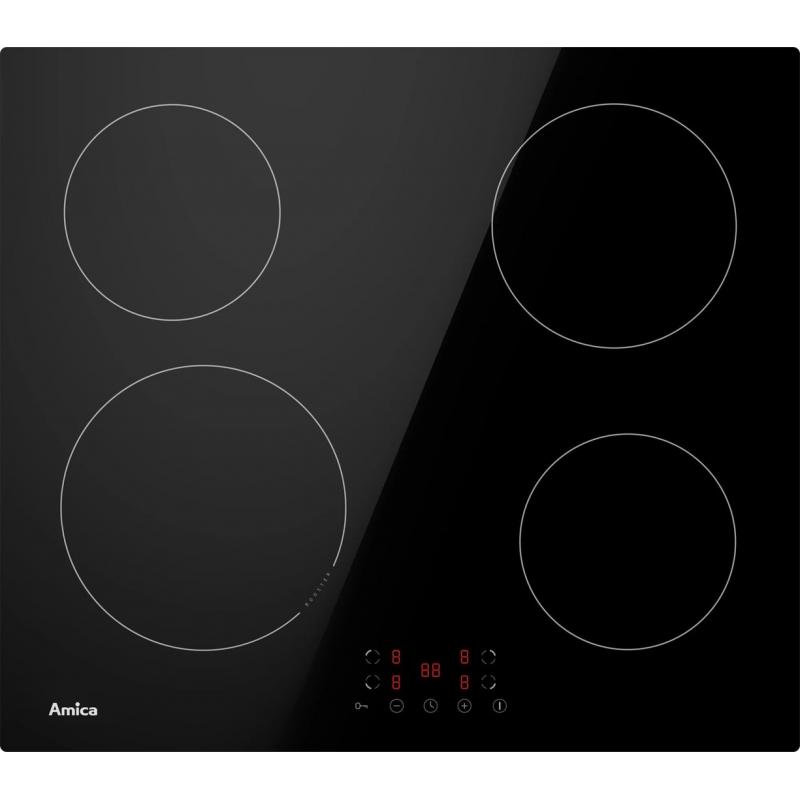 Placa de inducción Amica PI6501 4 Zonas 60cm Negro
