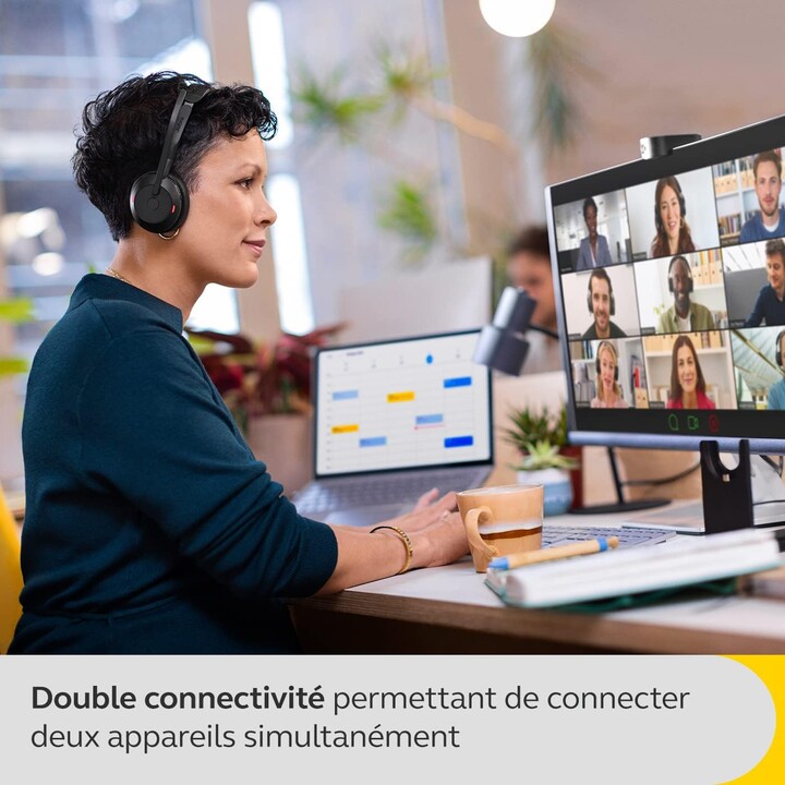 Jabra Evolve2 55 MS Stereo Link 380 USB-A con base de carga