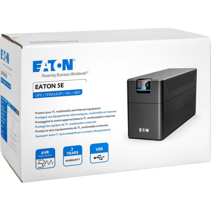 Eaton 5E Gen2 1200 USB sistema de alimentación ininterrumpida (UPS) Línea interactiva 1,2 kVA 660 W 2 salidas AC