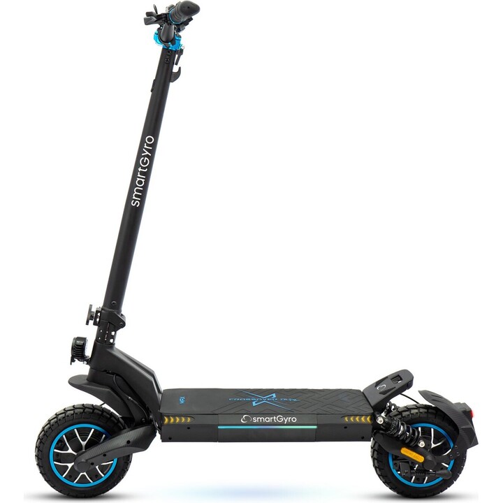 SmartGyro CrossOver Dual Max Electric Scooter / 1000W Motor / 10 Wheels / 25km/h / Autonomy 60km / Black