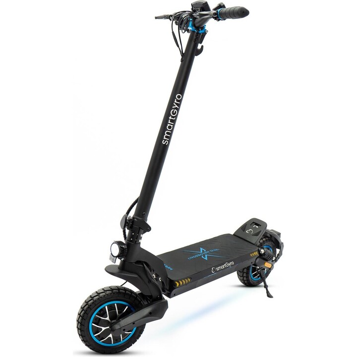 SmartGyro CrossOver Dual Max Electric Scooter / 1000W Motor / 10 Wheels / 25km/h / Autonomy 60km / Black