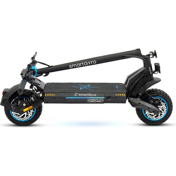 SmartGyro CrossOver Dual Max Electric Scooter / 1000W Motor / 10 Wheels / 25km/h / Autonomy 60km / Black
