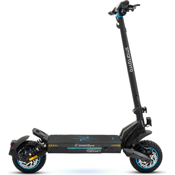 SmartGyro CrossOver Dual Max Electric Scooter / 1000W Motor / 10 Wheels / 25km/h / Autonomy 60km / Black