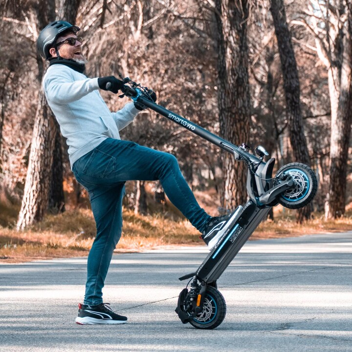 SmartGyro CrossOver Dual Max Electric Scooter / 1000W Motor / 10 Wheels / 25km/h / Autonomy 60km / Black