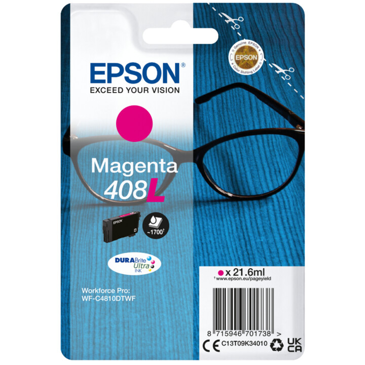 Epson 408L Original Durabrite Ultra Magenta Ink Cartridge