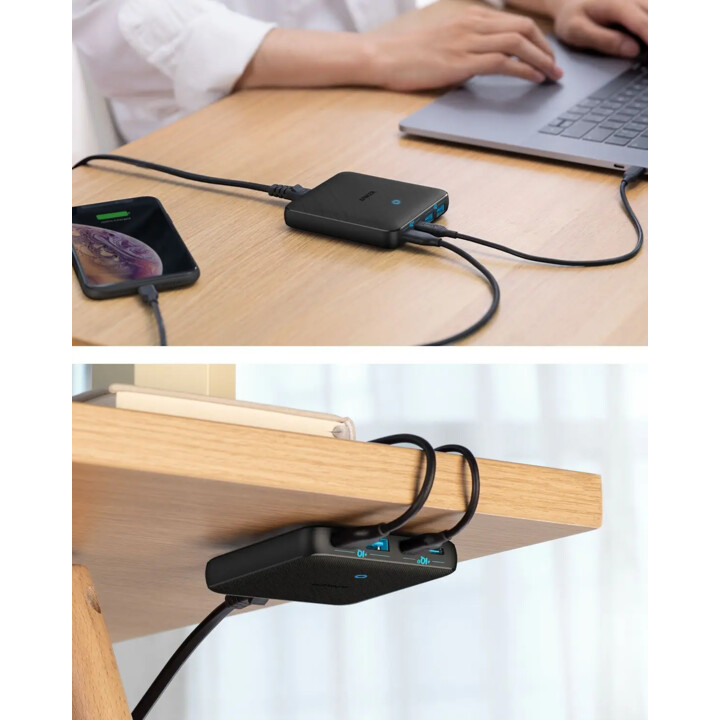 Anker 543 Powerport Atom III Universale Nero Ricarica Rapida da Interno